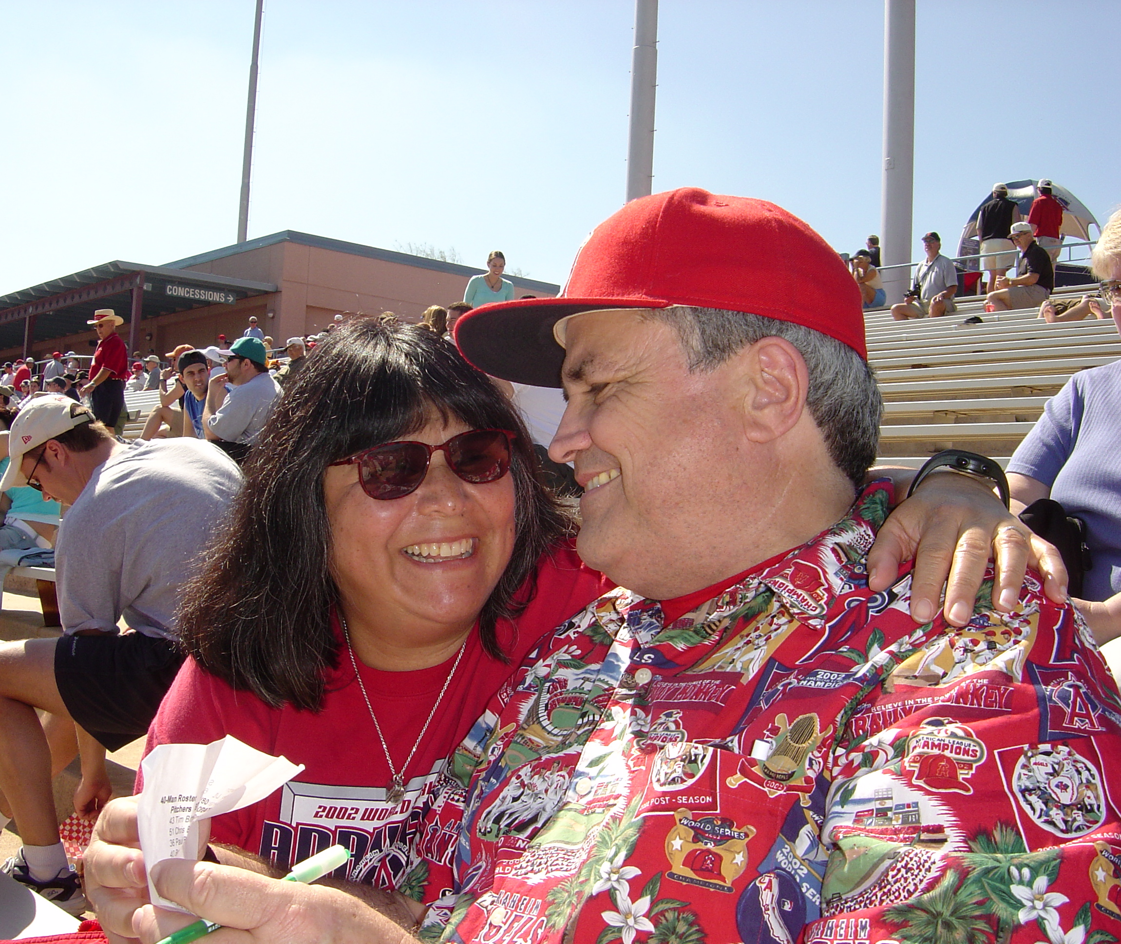 Jay and Irene at spring training